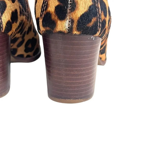 Madewell The Regan Leopard Calf Hair Ankle Pull On Boots Size 7 $178 - Picture 8 of 10